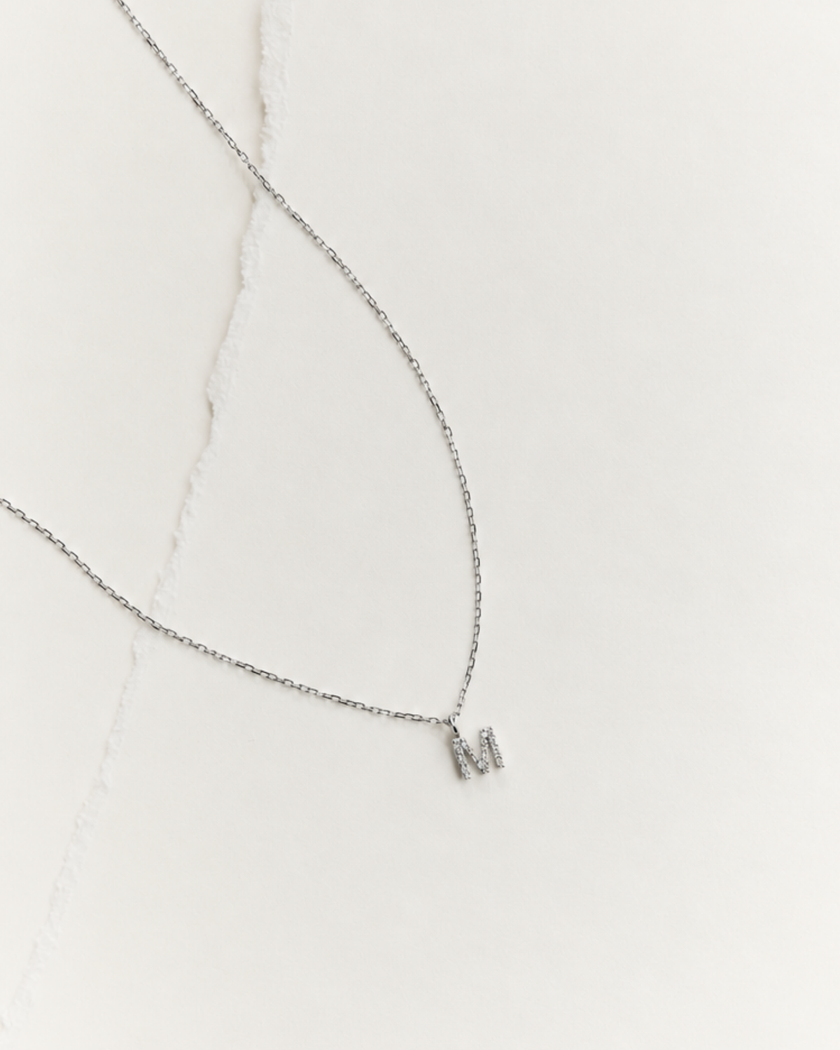 Diamant Bogstav | A-Z | Halskæde m. vedhæng