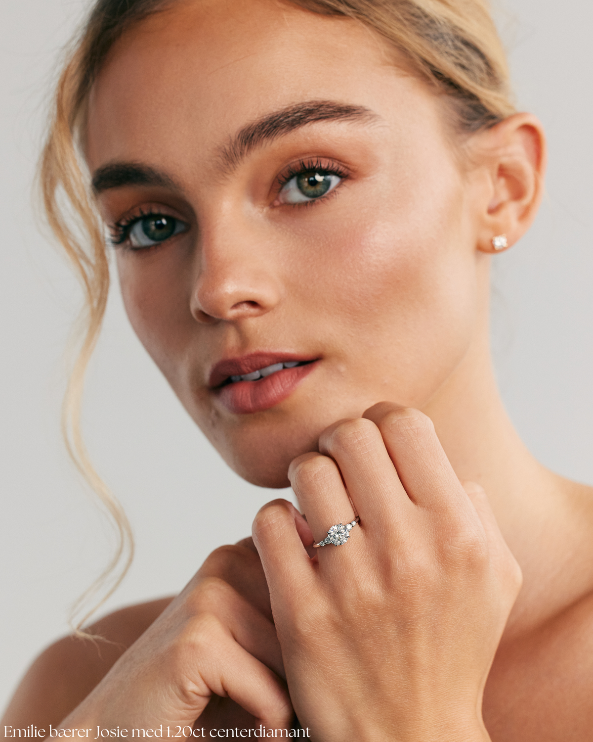 Josie forlovelsesring | Rund diamant