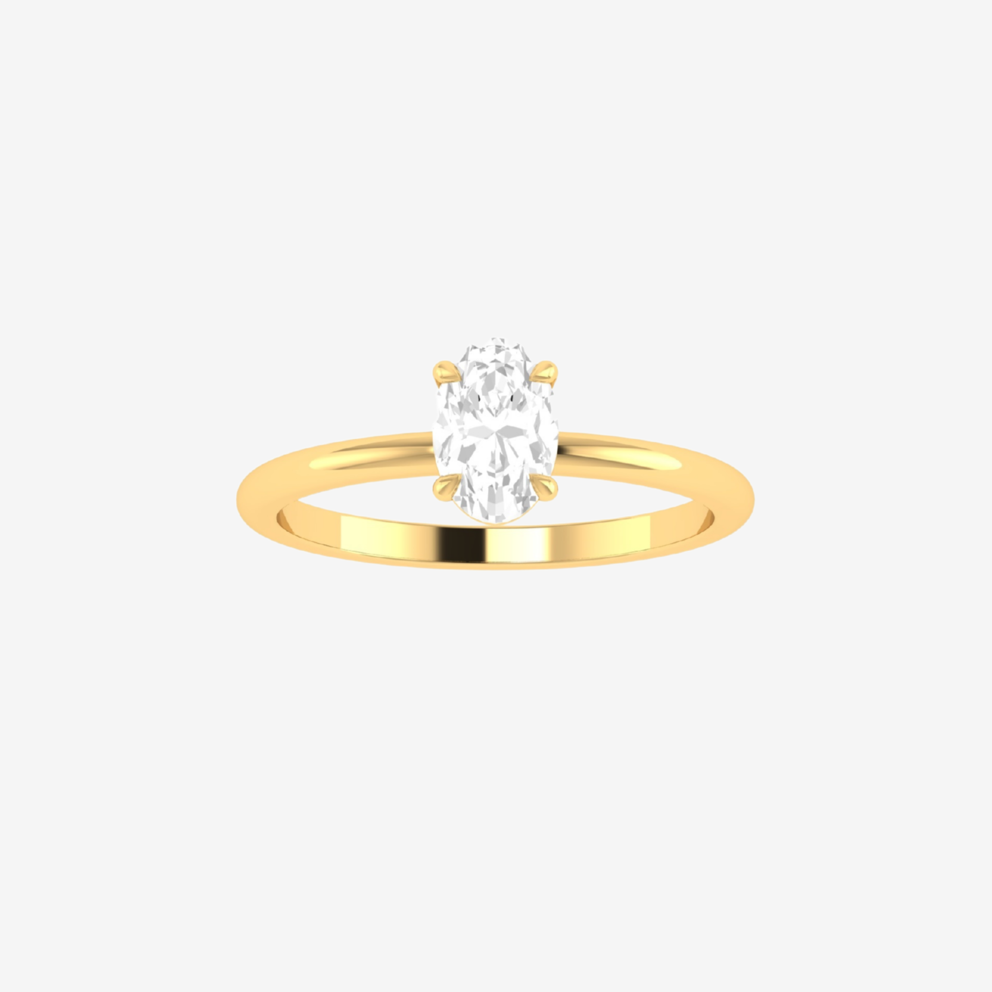 0.83ct Oval Solitaire Ring | 14K Guld