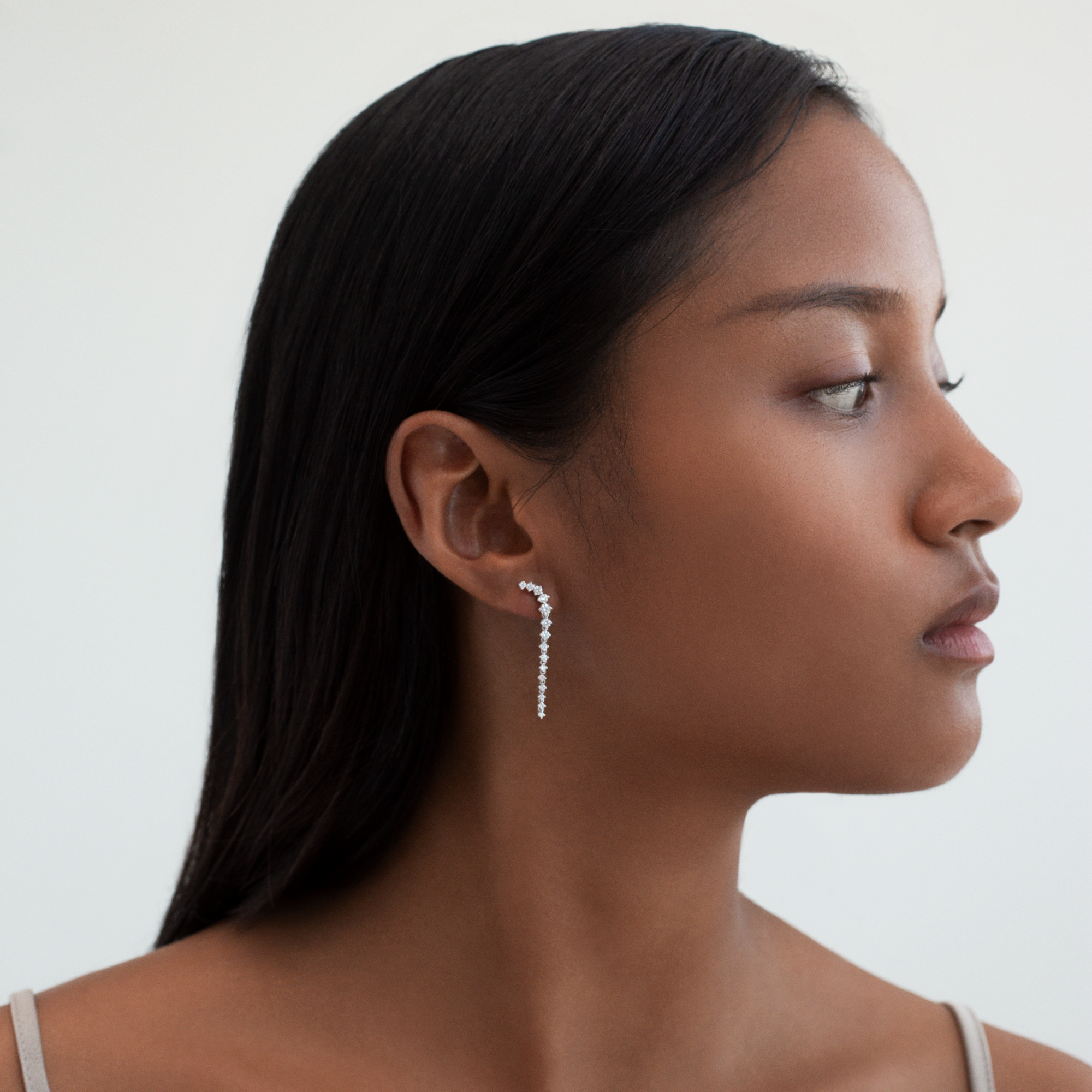 Prong Diamant Ørehængere