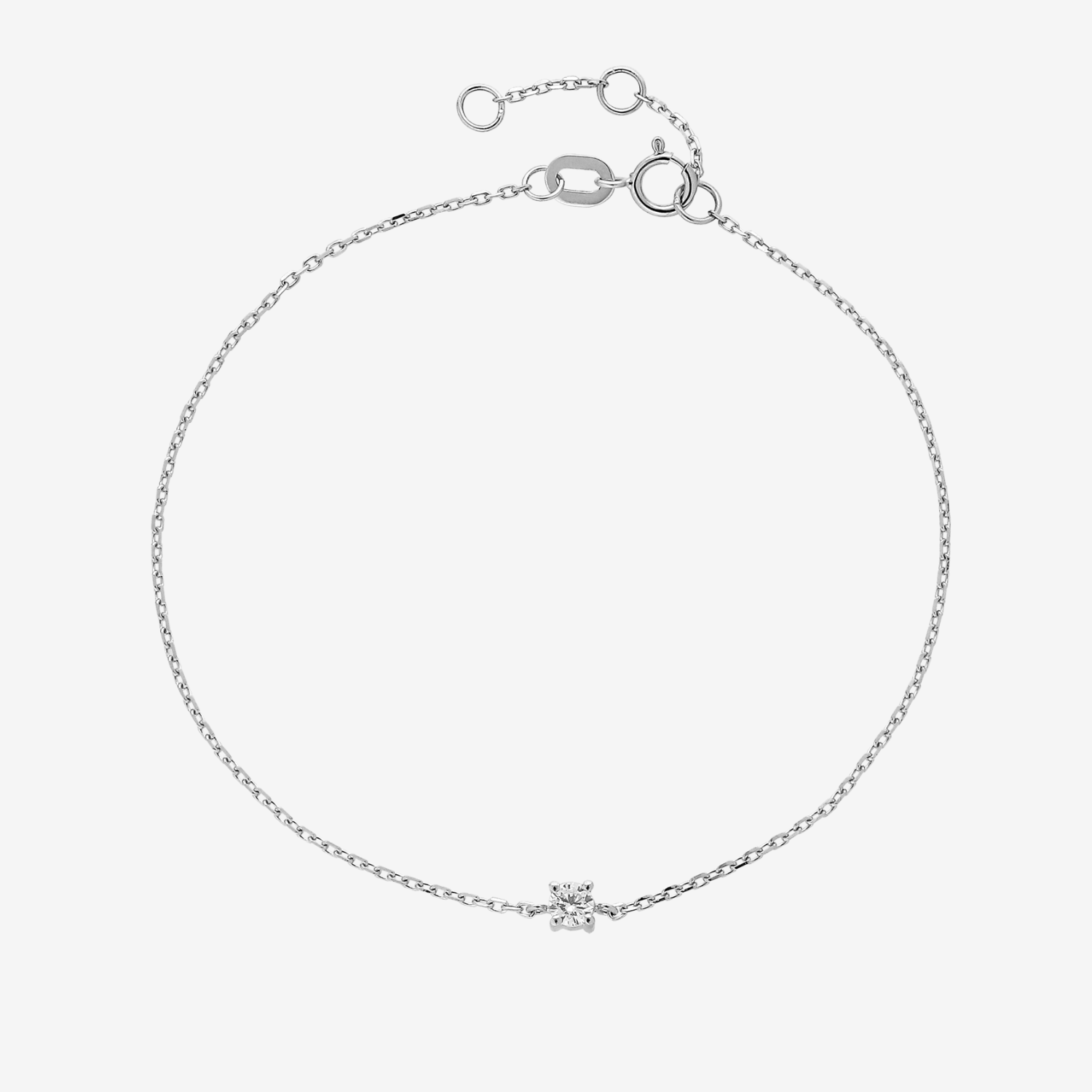 Solitaire Diamant Armbånd | Rund