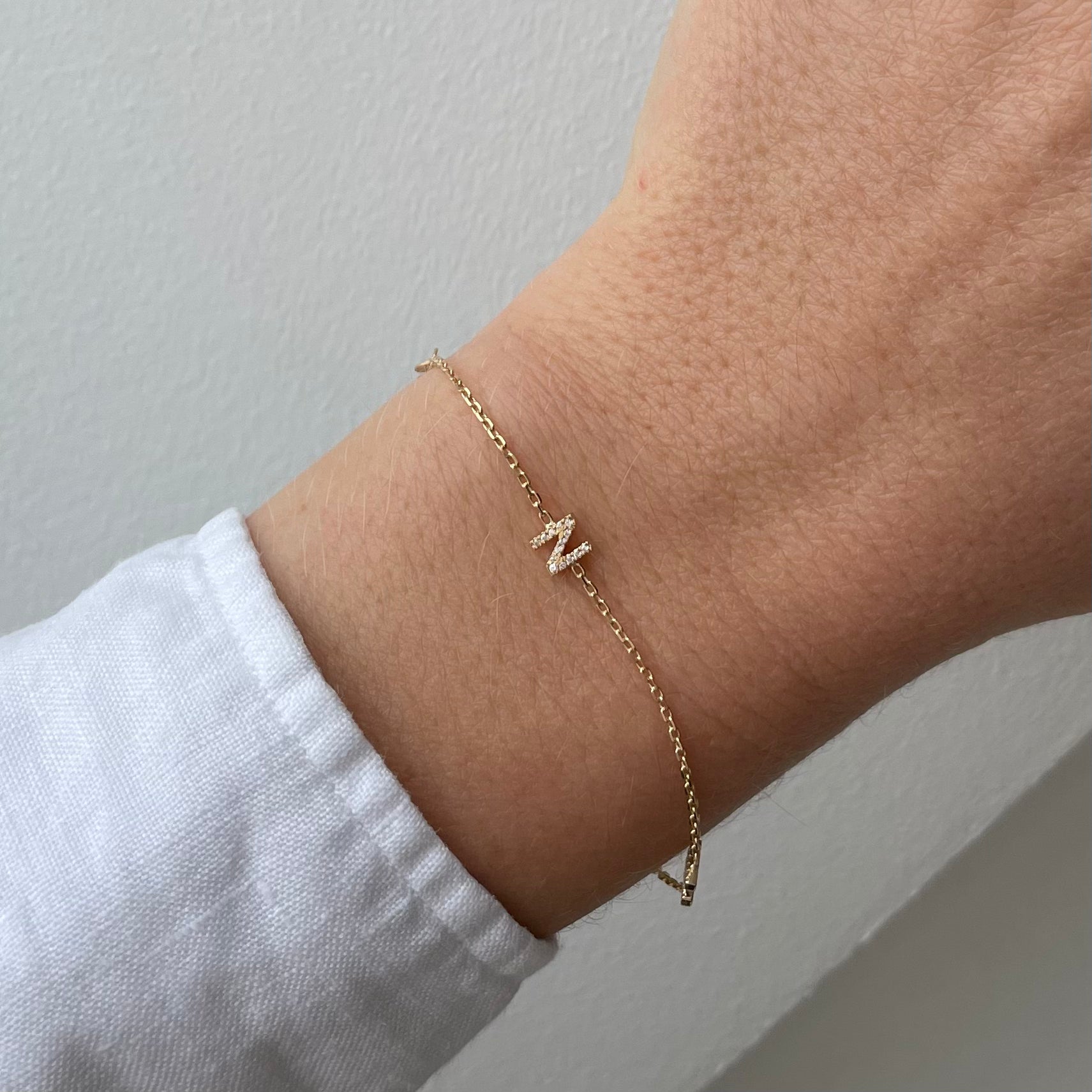Diamant Armbånd med bogstaver
