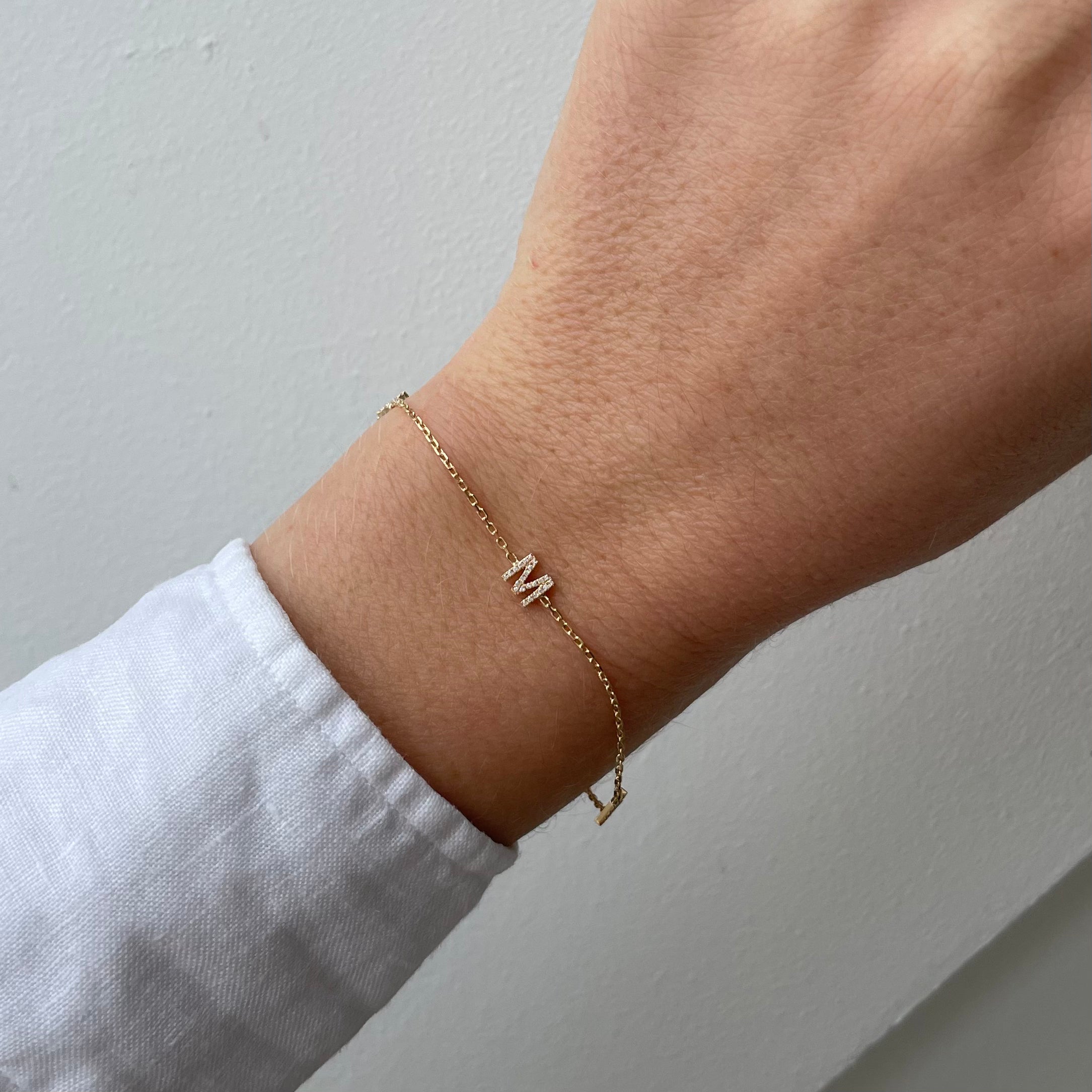 Diamant Armbånd med bogstaver