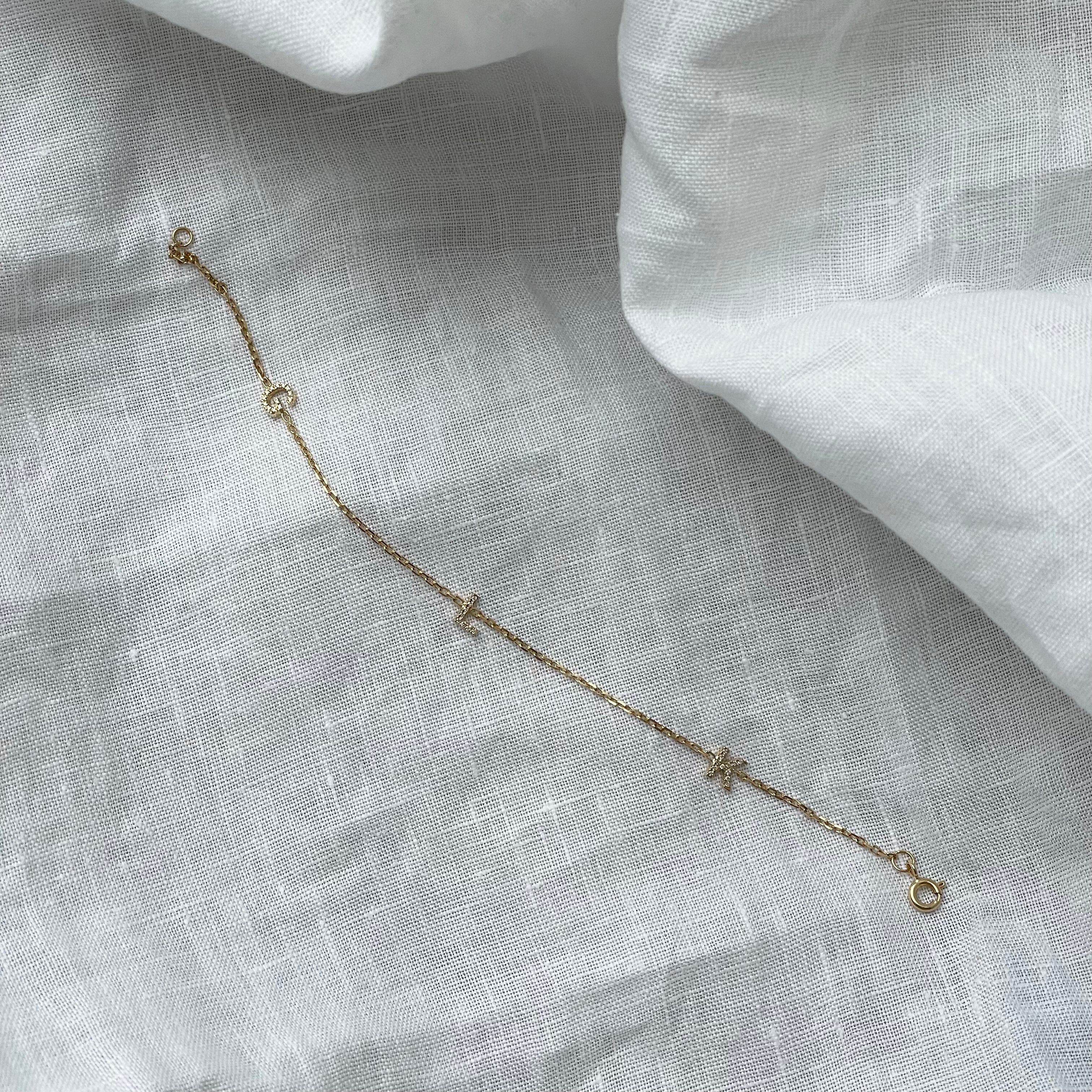 Diamant Armbånd med bogstaver