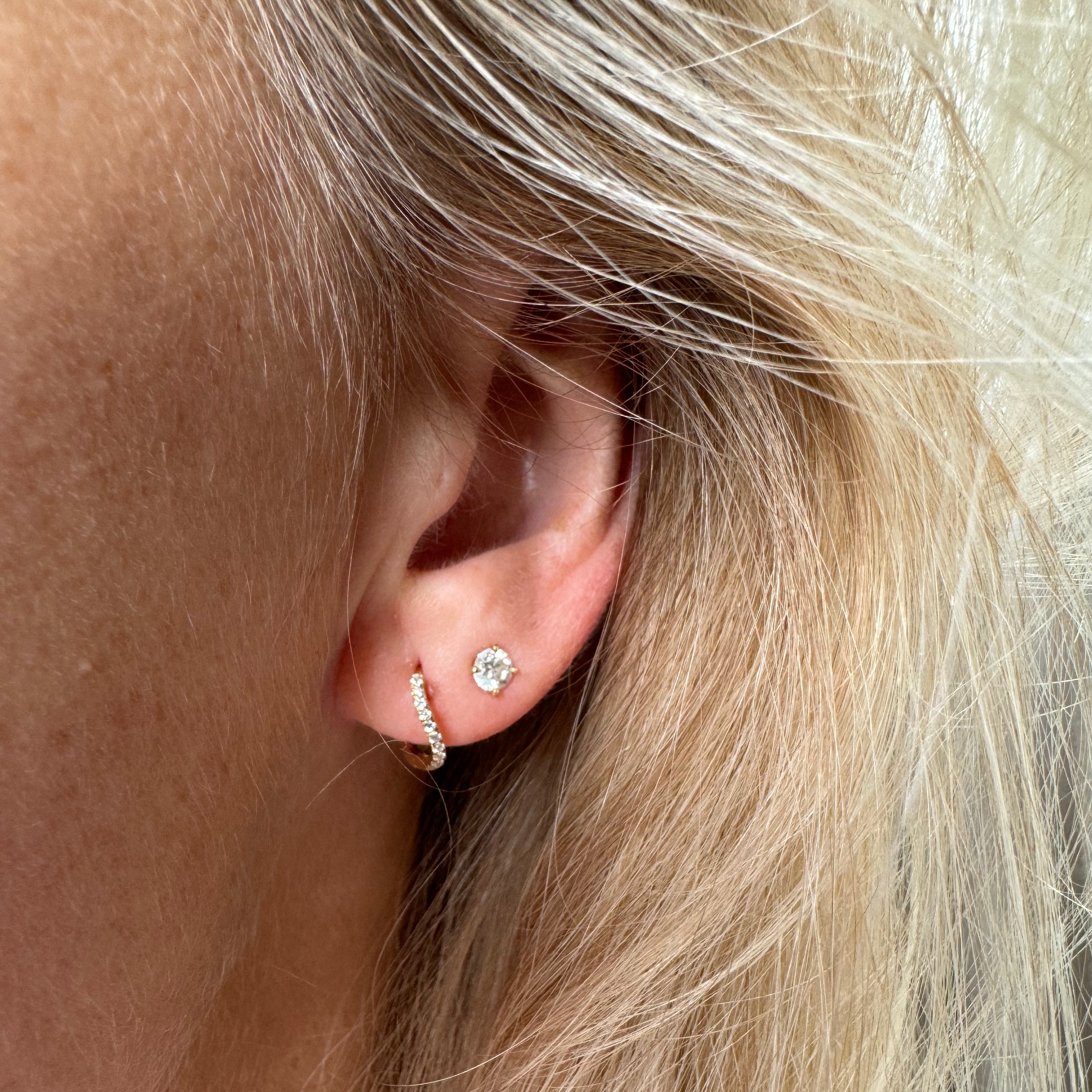 Wave Diamant Hoops | 18K Guld