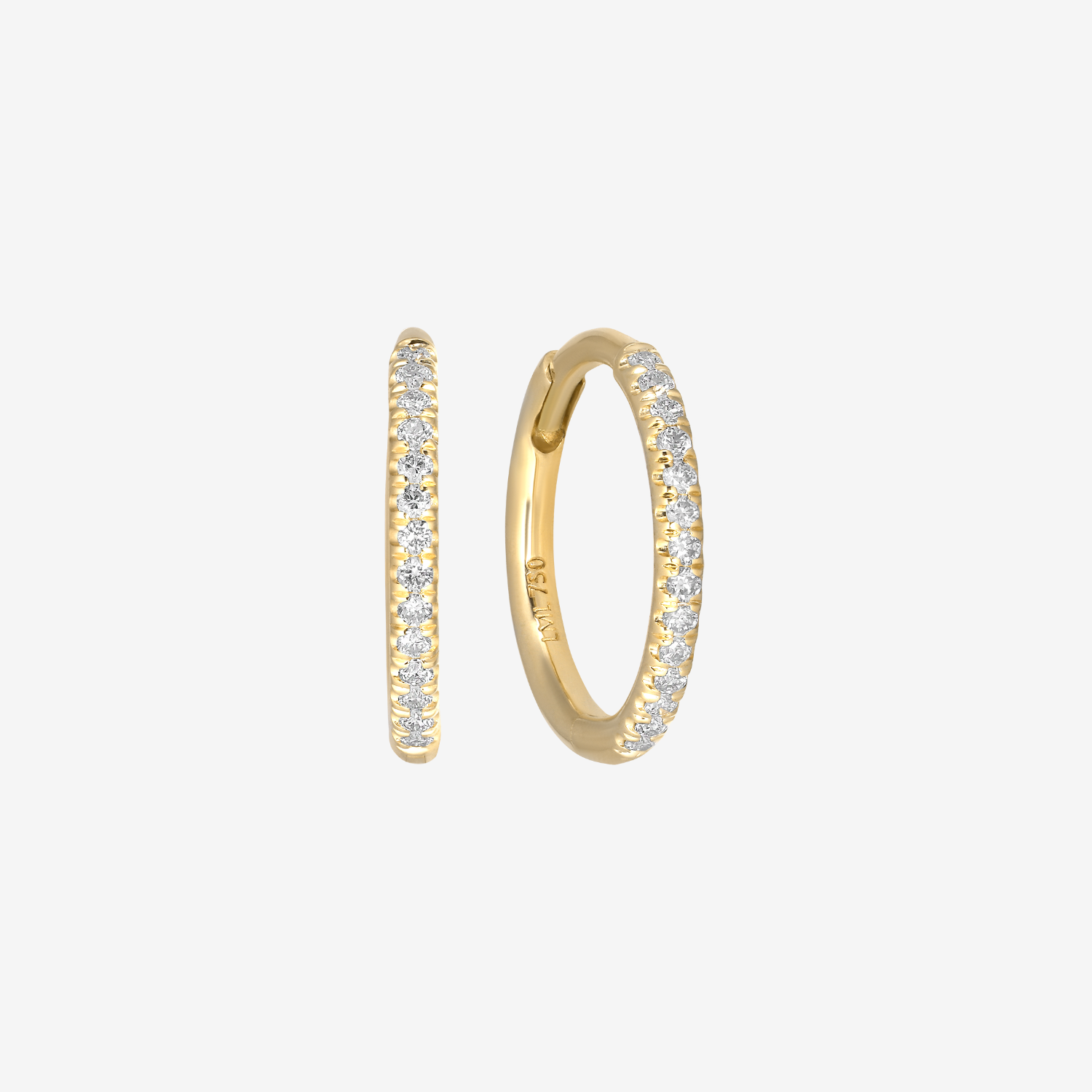 Petite Diamant Hoops | 18K Guld