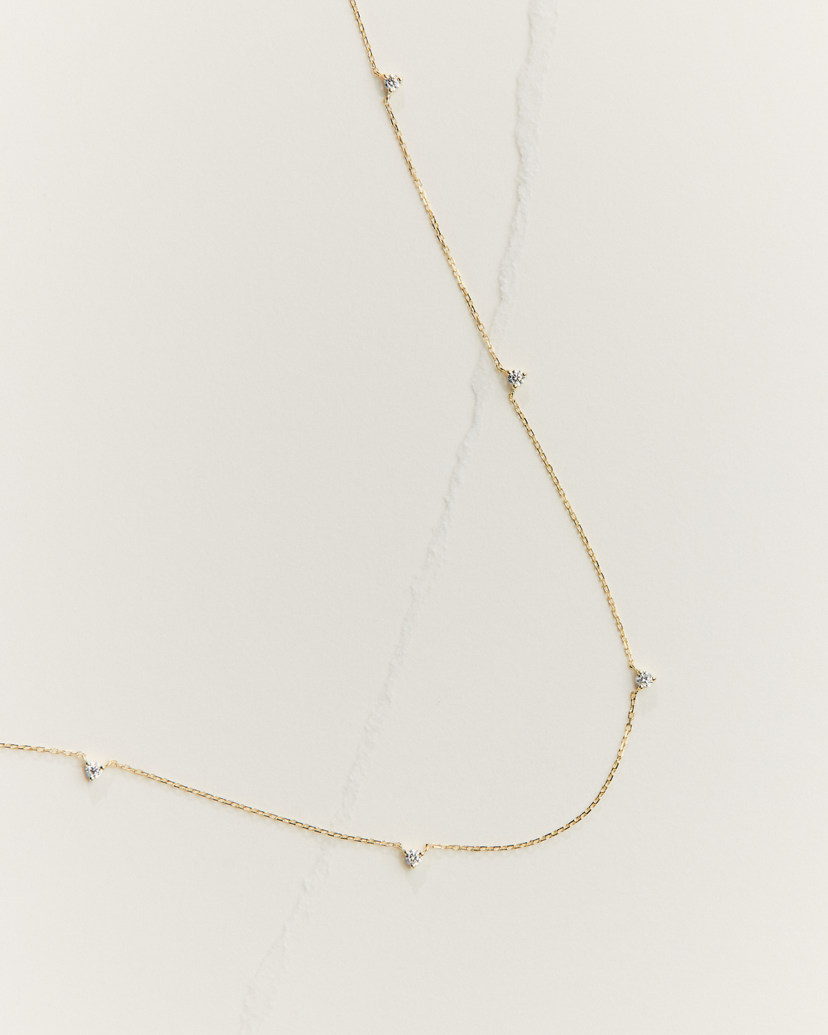 Floating Prong Diamant Halskæde