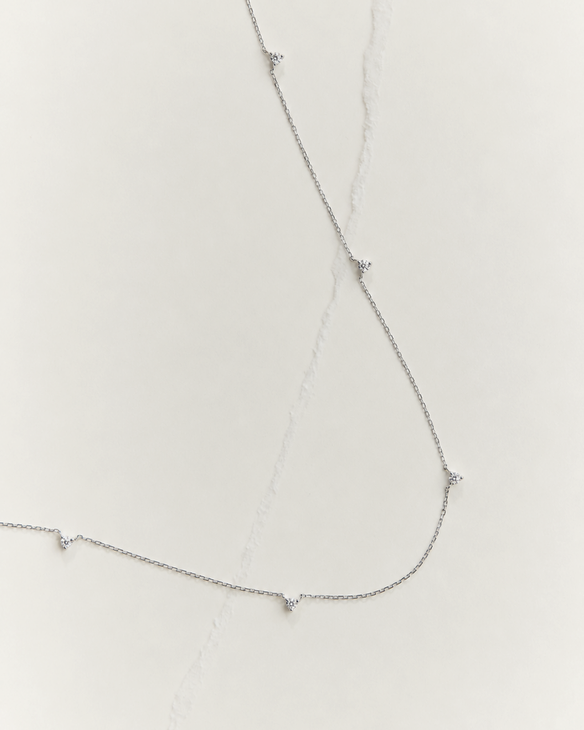 Floating Prong Diamant Halskæde