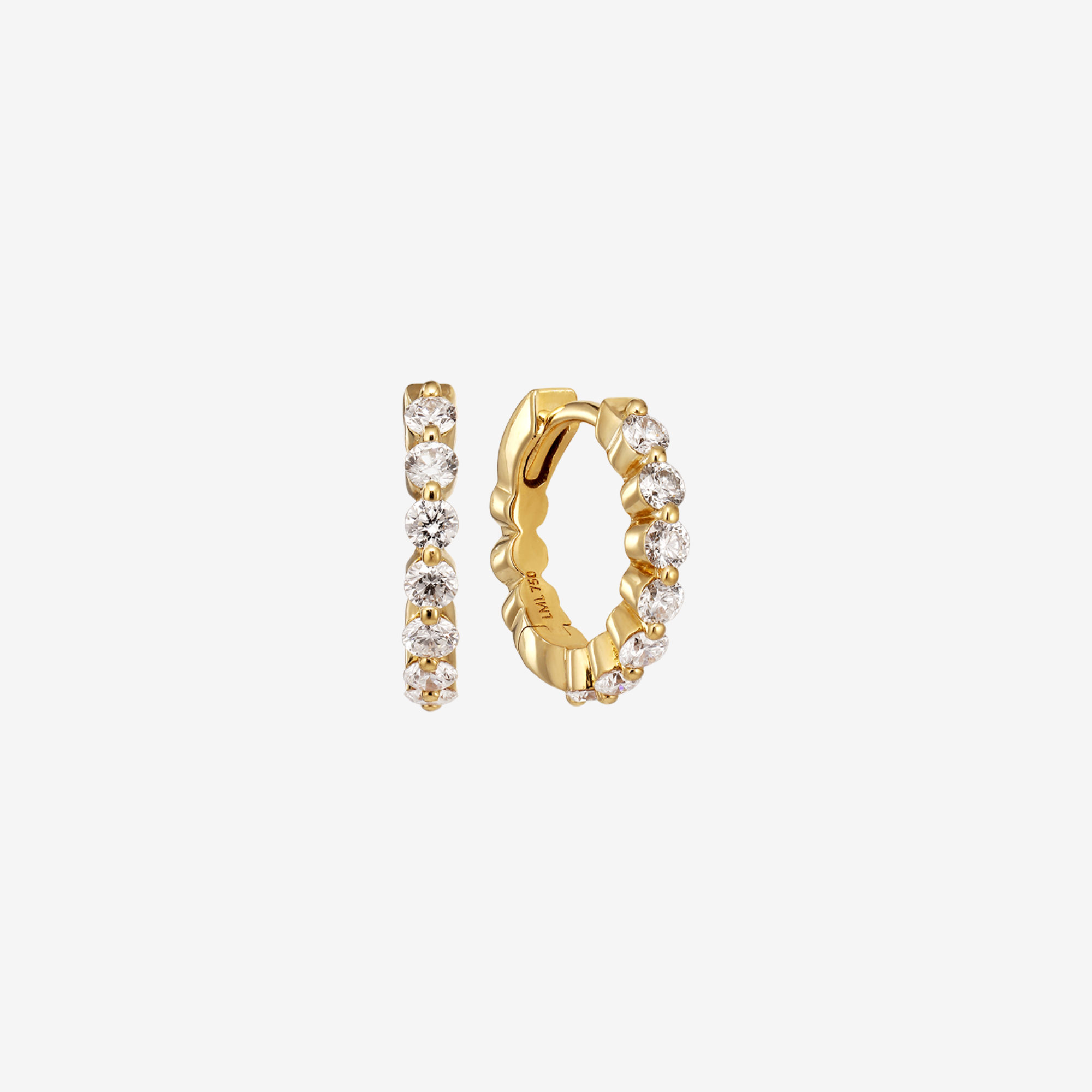 Floating Diamant Hoops | 18K Guld
