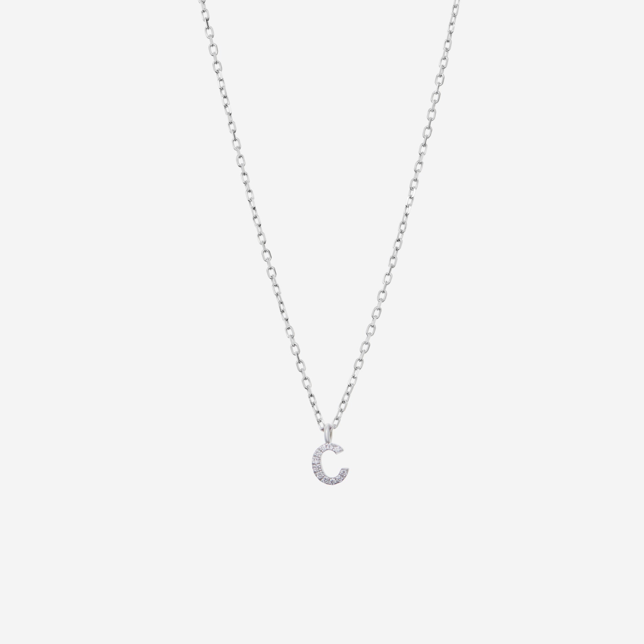 Diamant Bogstav | A-Z | Halskæde m. vedhæng