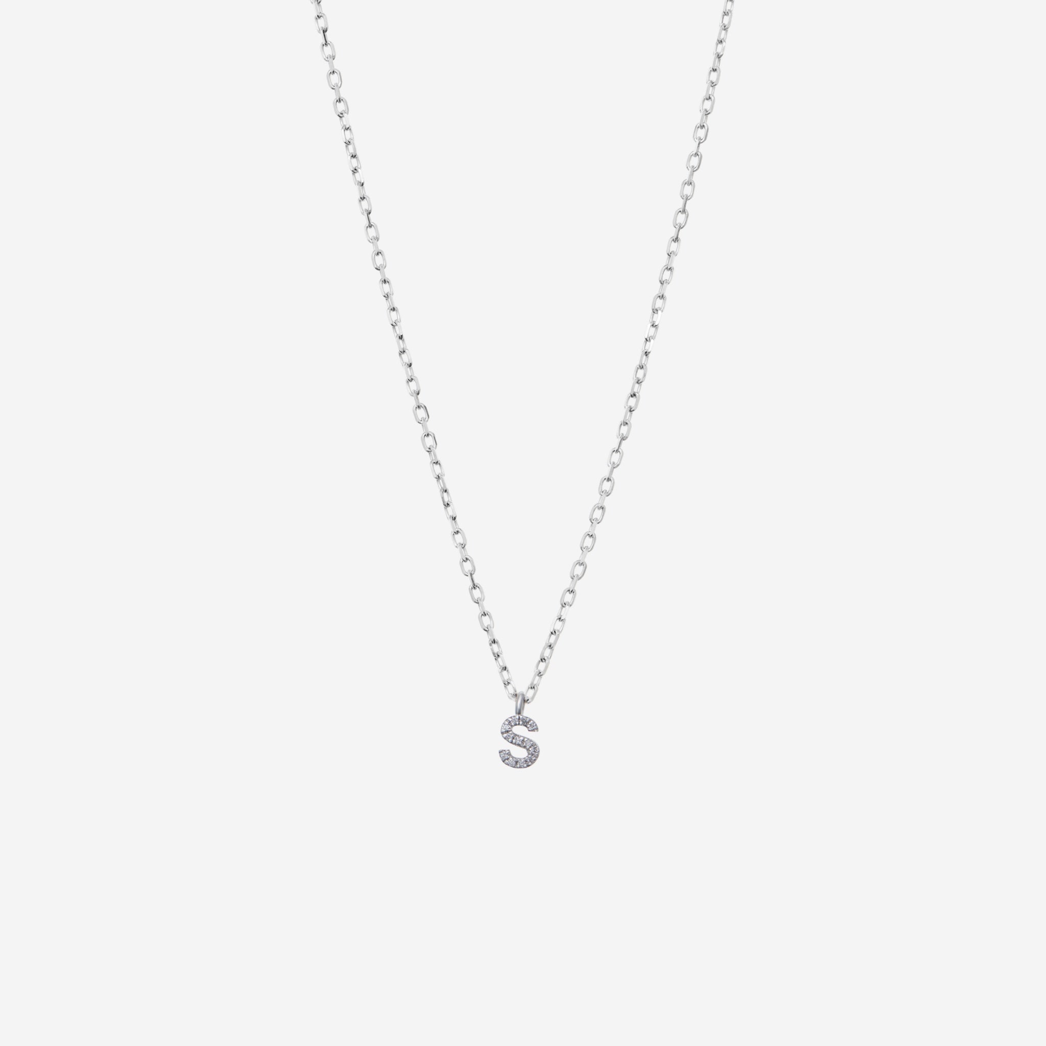 Diamant Bogstav | A-Z | Halskæde m. vedhæng