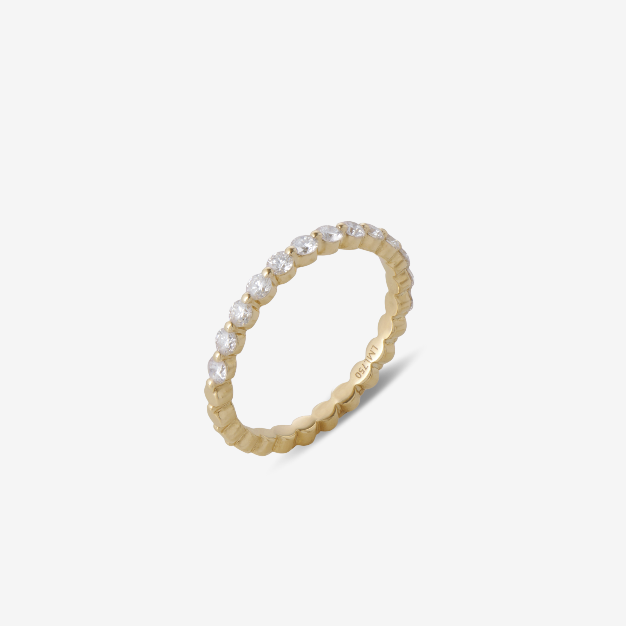 Halv Floating Alliancering | 18K Guld