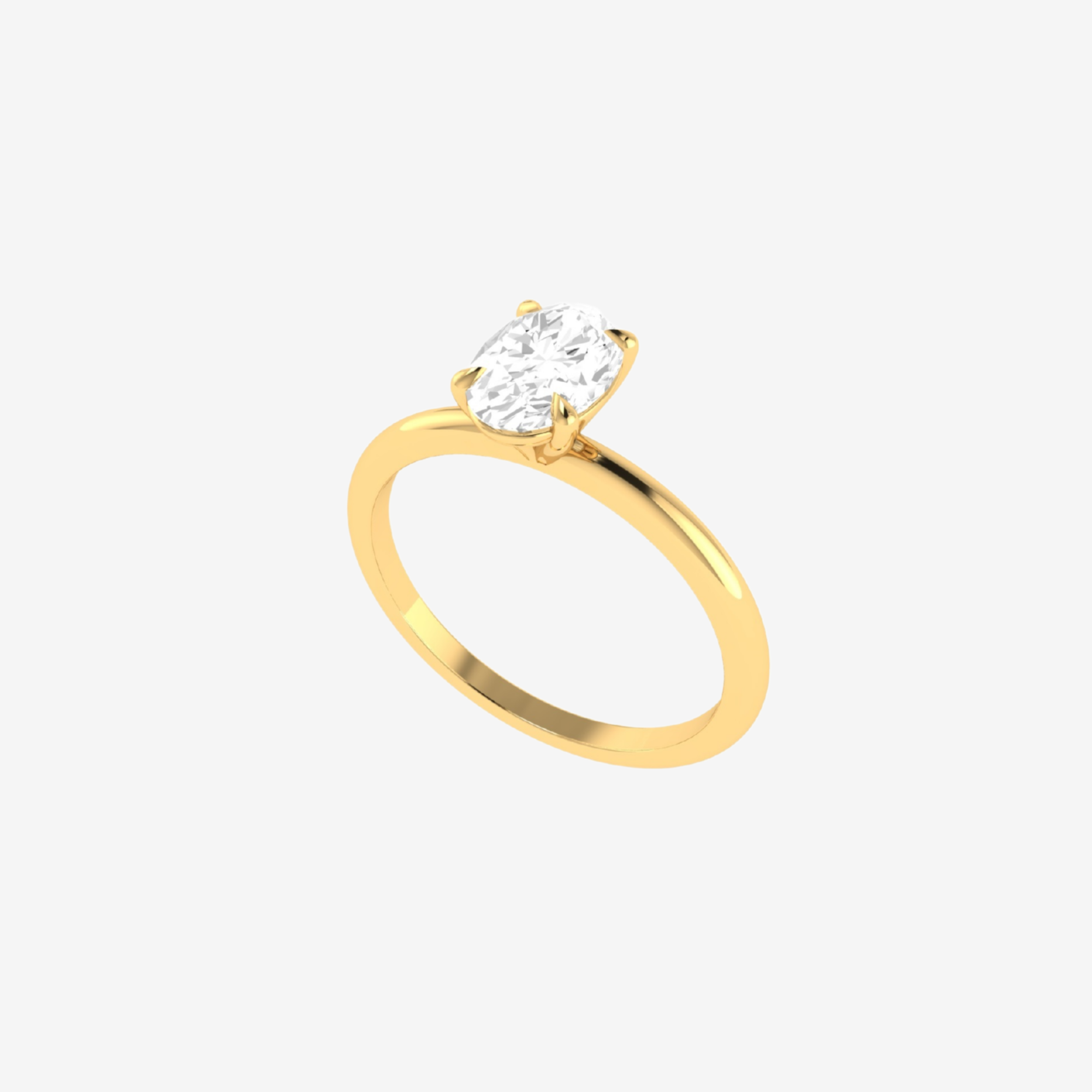 0.83ct Oval Solitaire Ring | 14K Guld