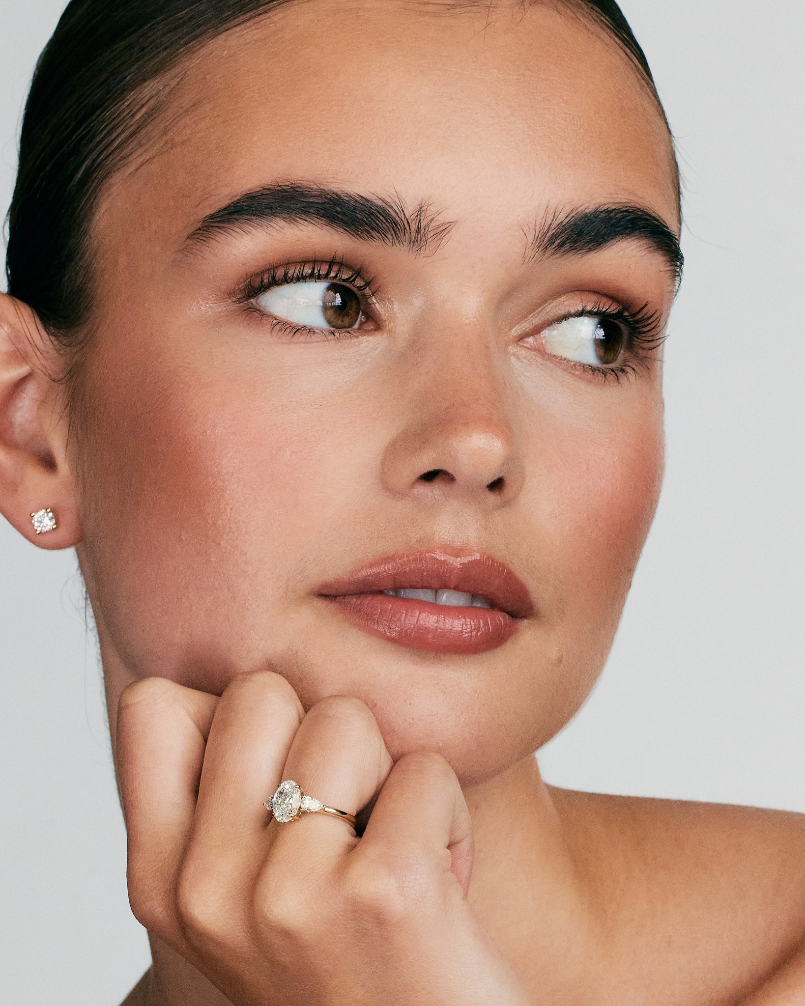 Olivia Diamantring | Oval & Dråbe
