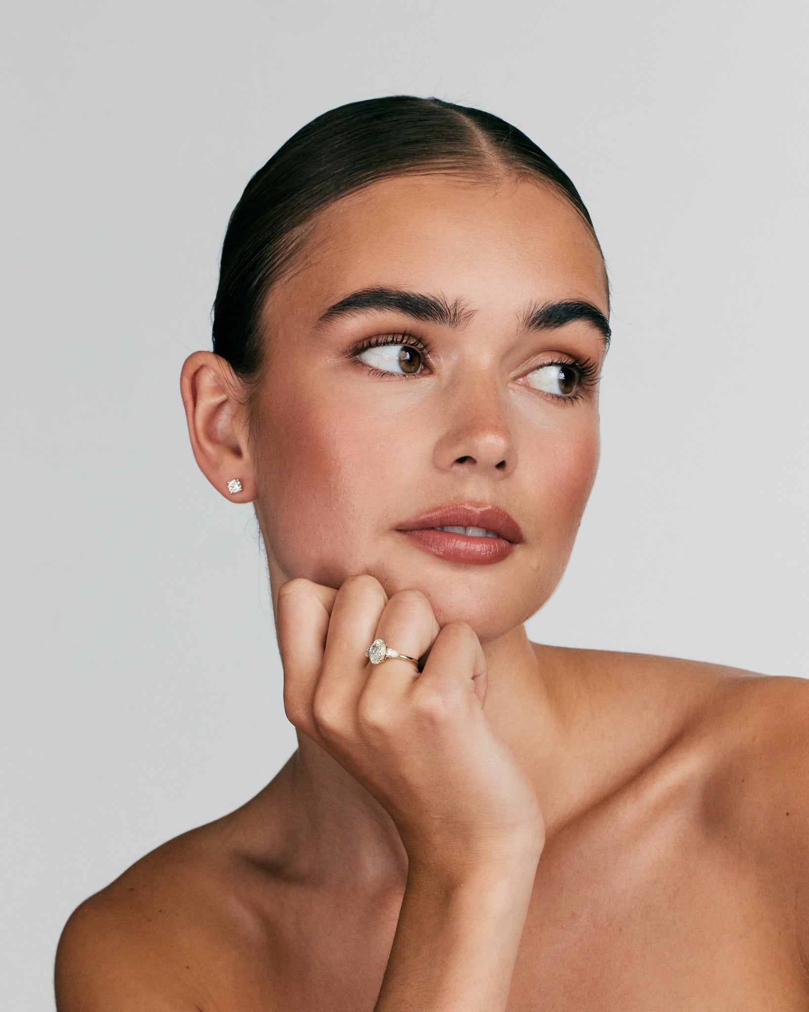Olivia Diamantring | Oval & Dråbe